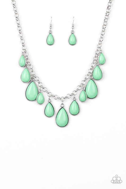 Paparazzi Jaw Dropping Diva - Green Necklace