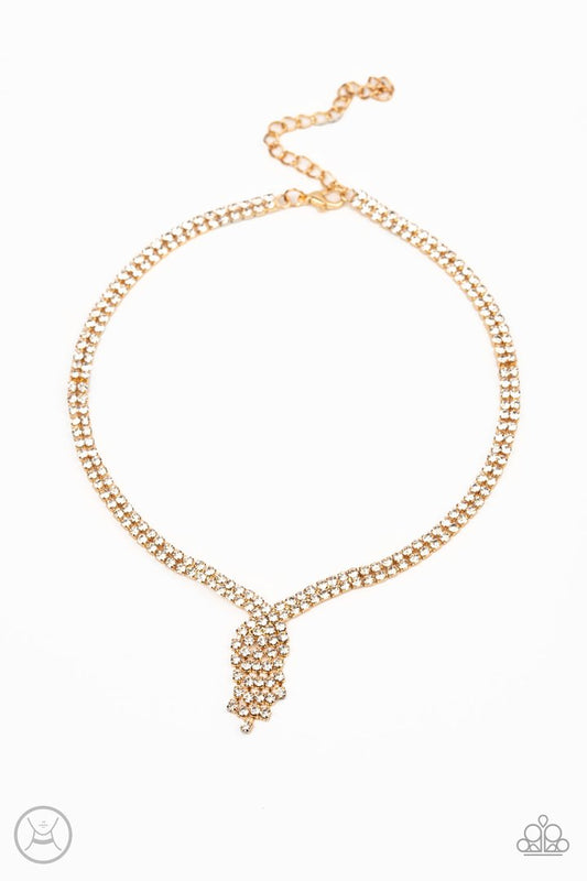 Paparazzi Ante Up - Gold Choker Necklace