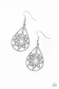 Paparazzi A Flair For Fabulous - White Earrings