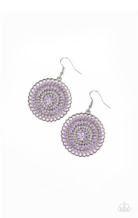 Paparazzi Pinwheel and Deal - Purple Earrings