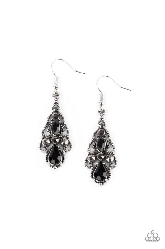 Paparazzi Urban Radiance - Black Earrings