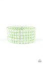 Paparazzi Pearl Bliss - Green Bracelet