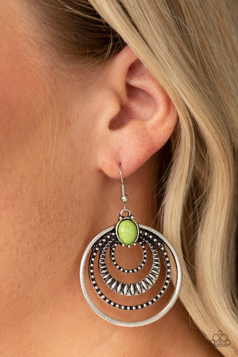 Paparazzi Southern Sol - Green Earrings