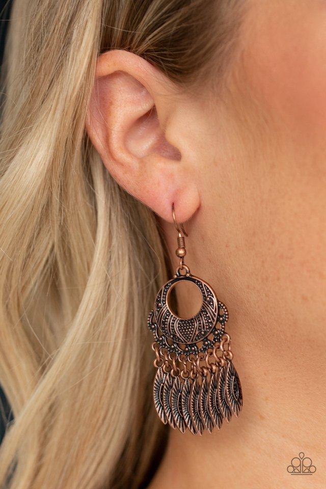 Paparazzi Country Chimes - Copper Earrings