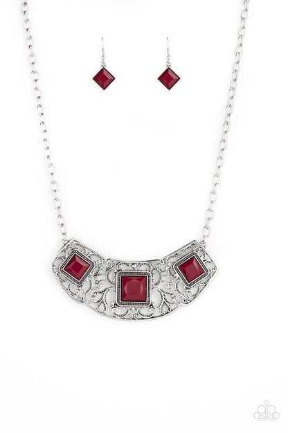 Paparazzi Feeling Inde-PENDENT - Red Necklace