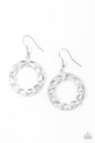 Paparazzi Global Glow - White Earrings