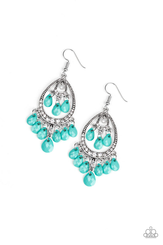 Paparazzi Gorgeously Genie - Blue Earrings