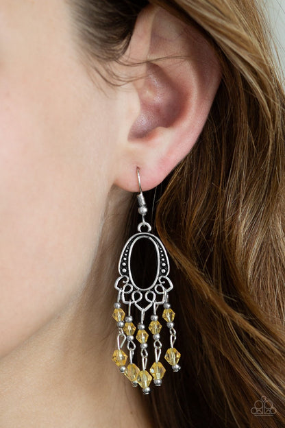 Paparazzi Not The Only Fish In The Sea - Yellow Earrings