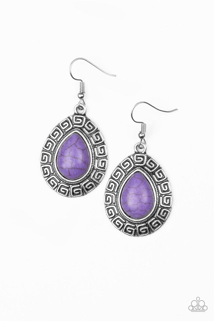 Paparazzi Tribal Tango - Purple Earrings