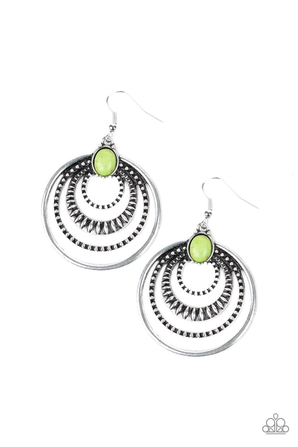 Paparazzi Southern Sol - Green Earrings