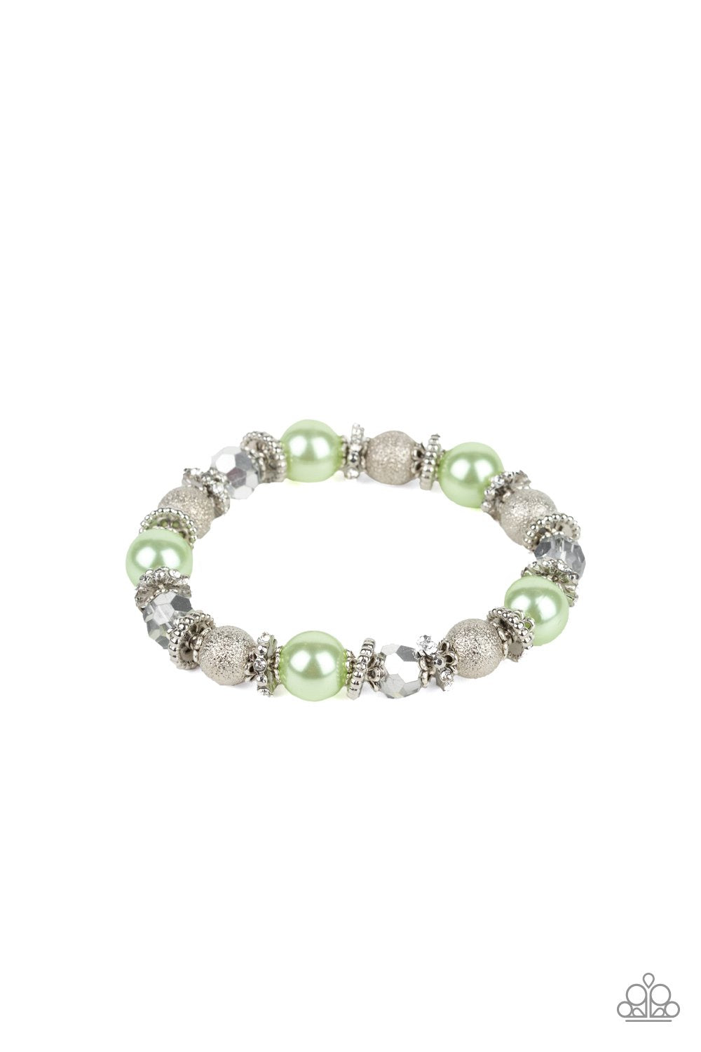 Paparazzi Sparking Conversation - Green Bracelet