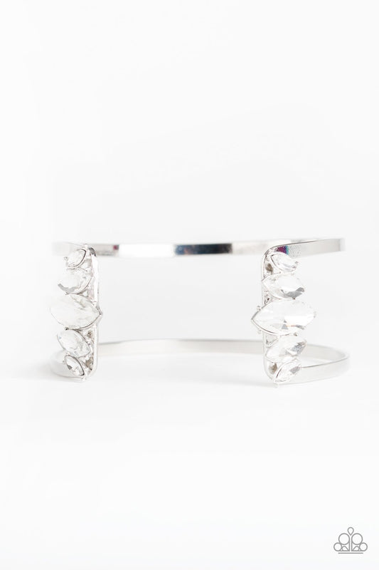 Paparazzi Glam Power - White Bracelet