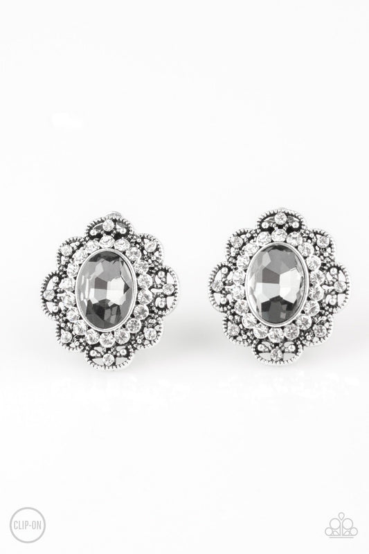 Paparazzi Dine And Dapper - Silver Clip-On Earrings