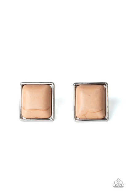 Paparazzi Eco Elegance - Brown Earrings