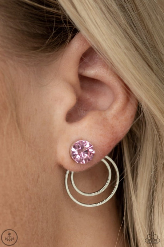 Paparazzi Word Gets Around - Pink Earrings