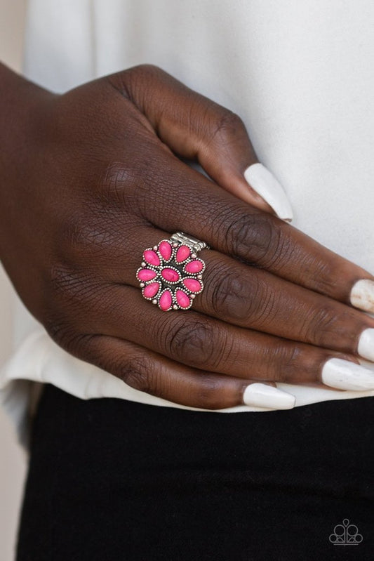 Paparazzi Stone Gardenia - Pink Ring