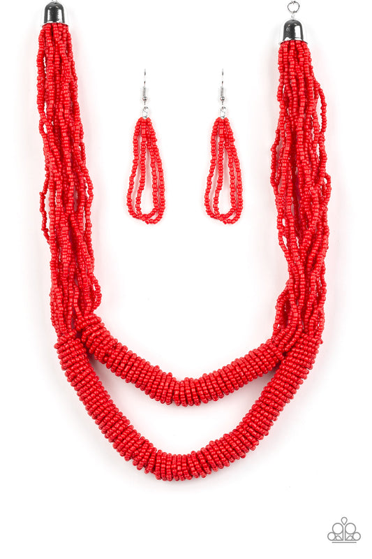 Paparazzi Right As Rainforest - Red Necklace