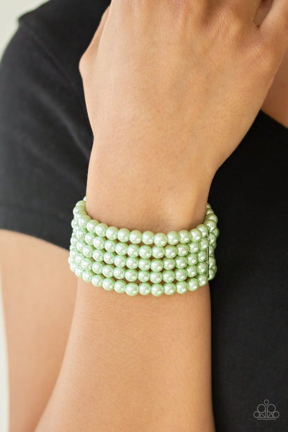 Paparazzi Pearl Bliss - Green Bracelet