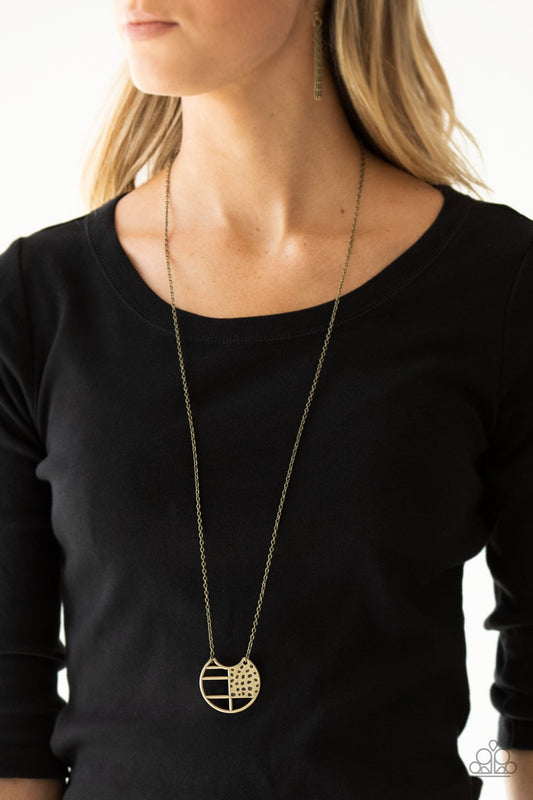 Paparazzi Abstract Aztec - Brass Necklace