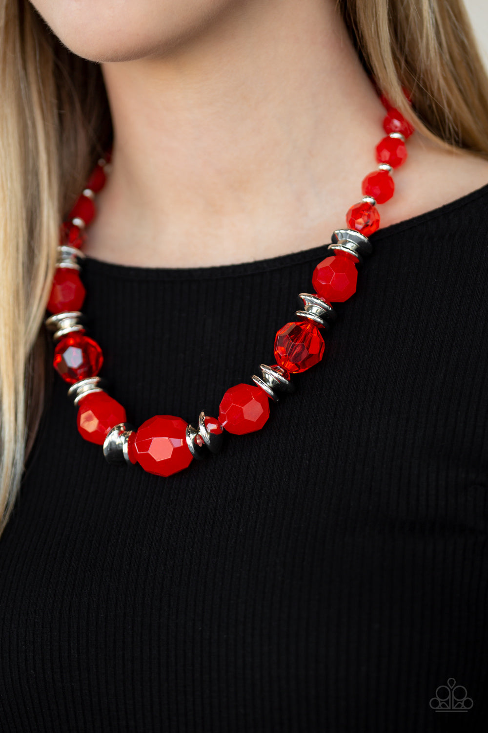 Paparazzi Dine and Dash - Red Necklace