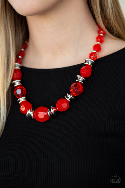 Paparazzi Dine and Dash - Red Necklace