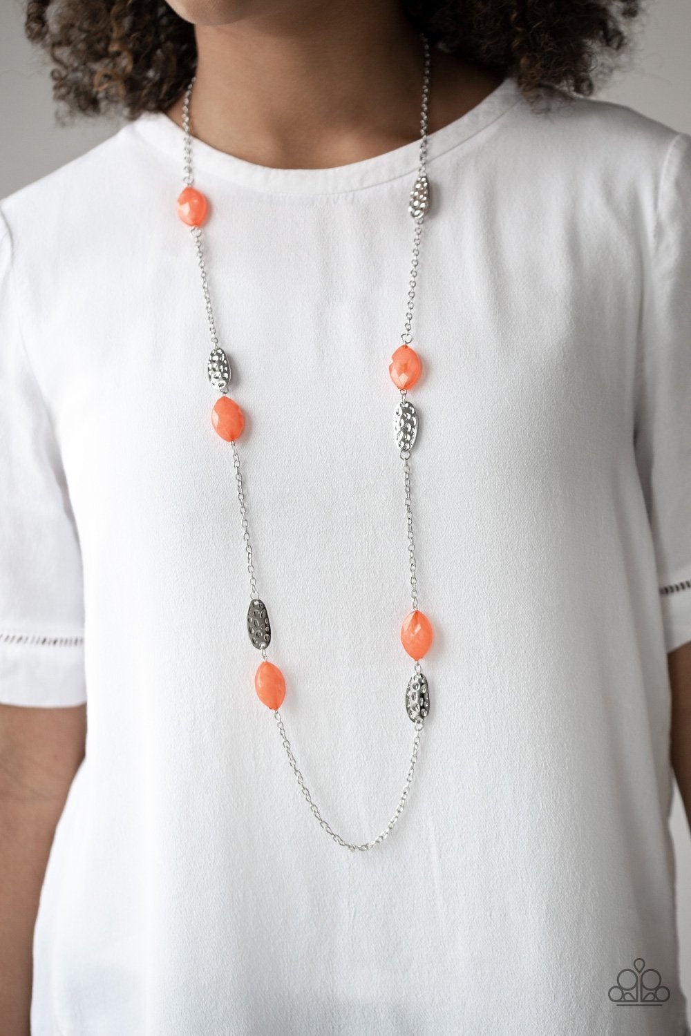 Paparazzi Beachfront Beauty - Orange Necklace