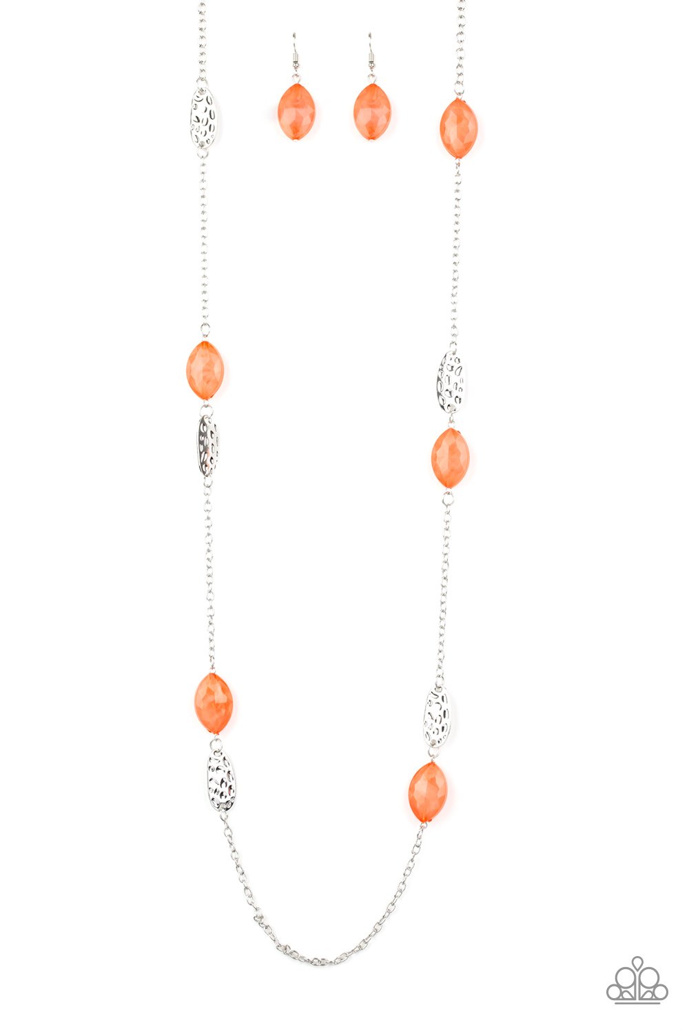 Paparazzi Beachfront Beauty - Orange Necklace