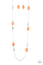 Paparazzi Beachfront Beauty - Orange Necklace