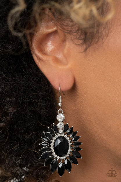 Paparazzi Big Time Twinkle - Black Earrings