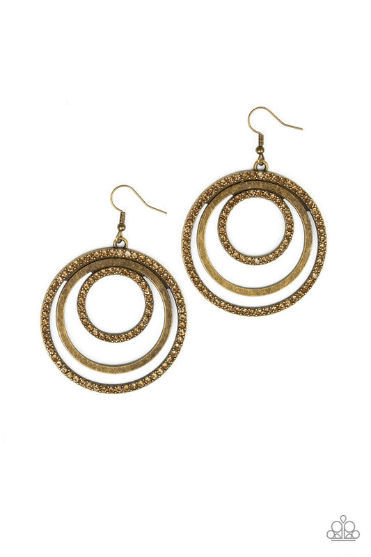 Paparazzi Rippling Refinement - Brass Earrings