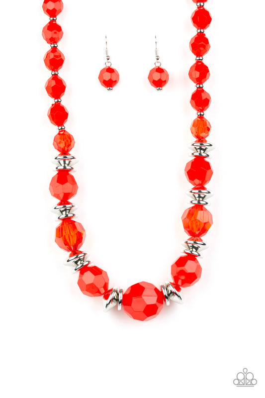 Paparazzi Dine and Dash - Red Necklace