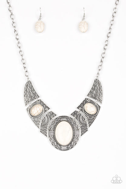 Paparazzi Leave Your Landmark - White Necklace