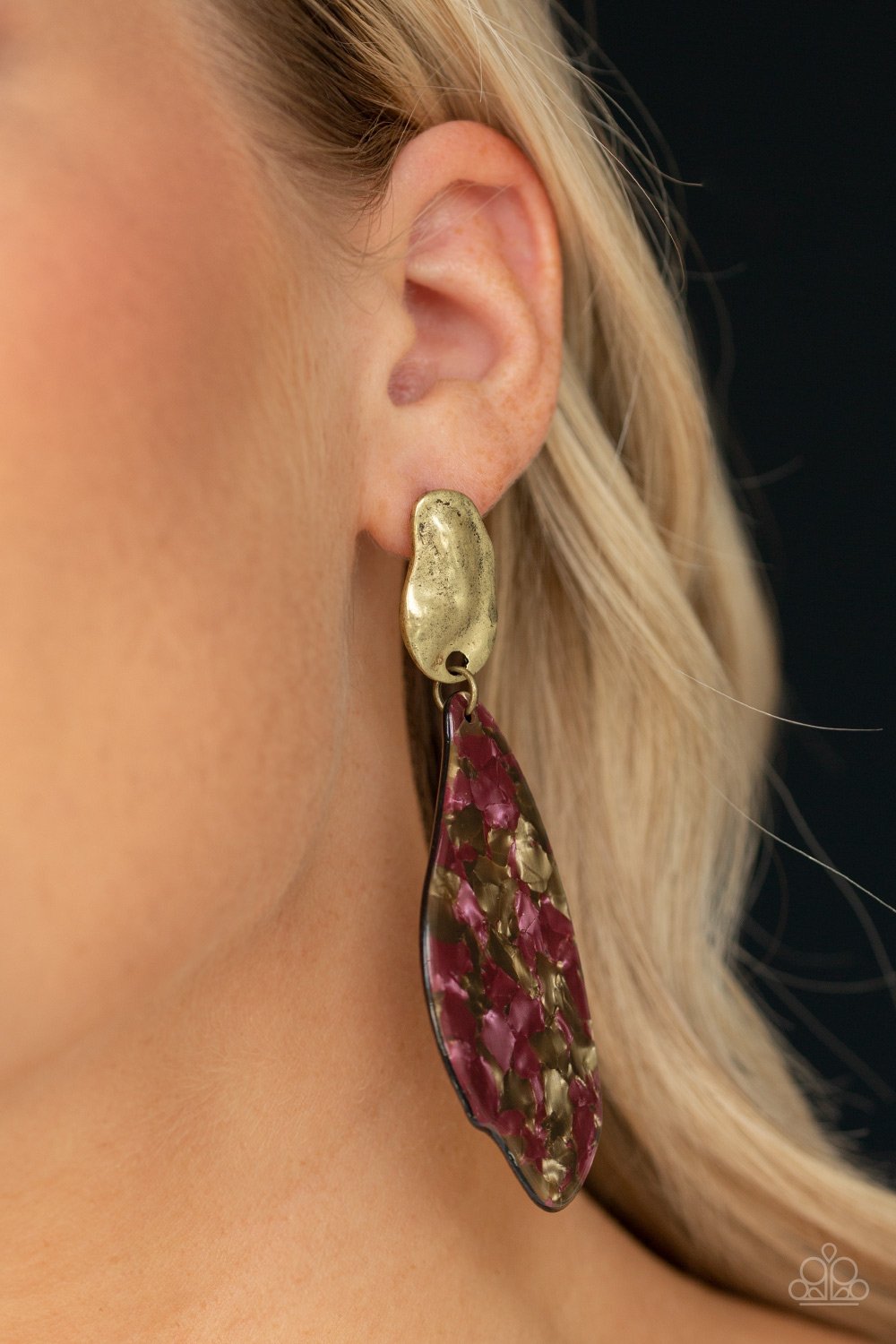 Paparazzi Fish Out Of Water - Brass Earrings