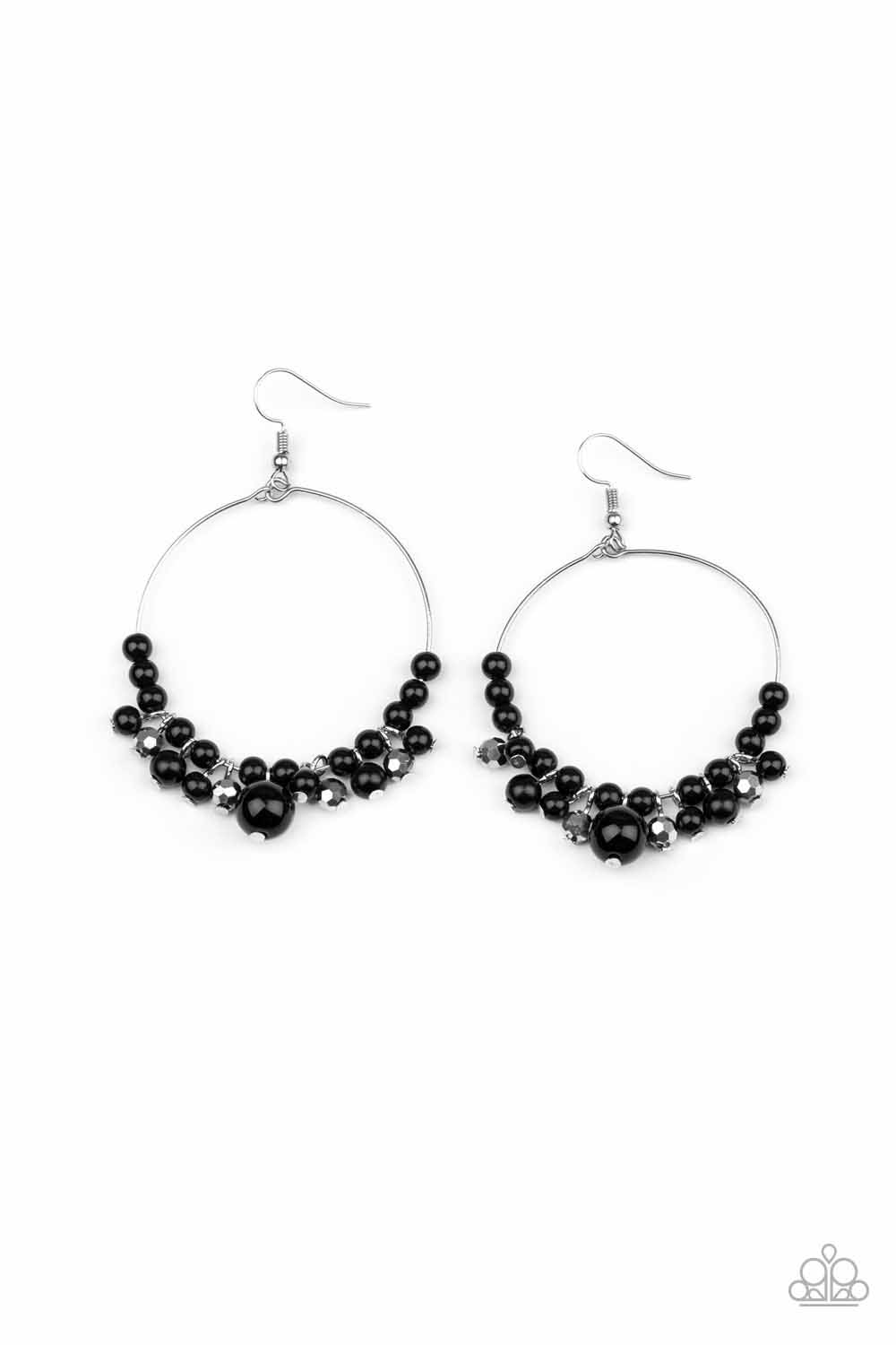 Paparazzi Effortless Effervescence - Black Earrings