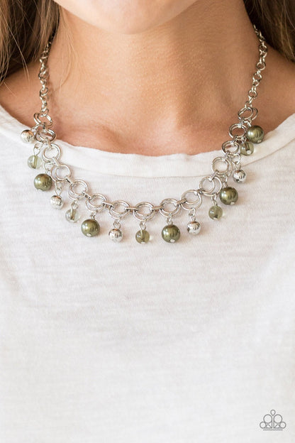 Paparazzi Fiercely Fancy - Green Necklace