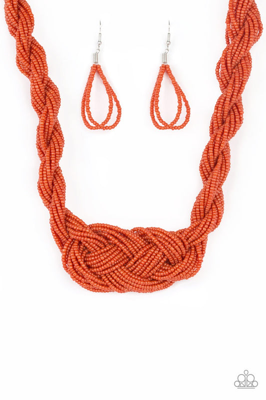 Paparazzi A Standing Ovation - Orange Necklace