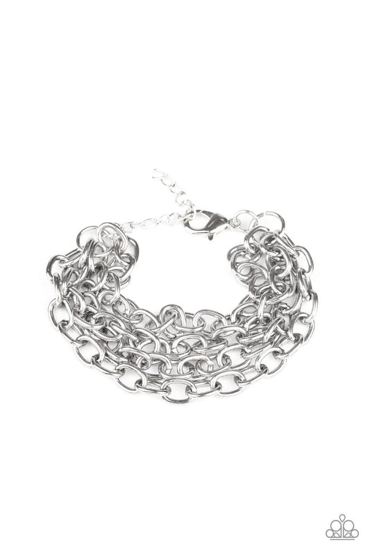 Paparazzi Fast Ball - Silver Bracelet