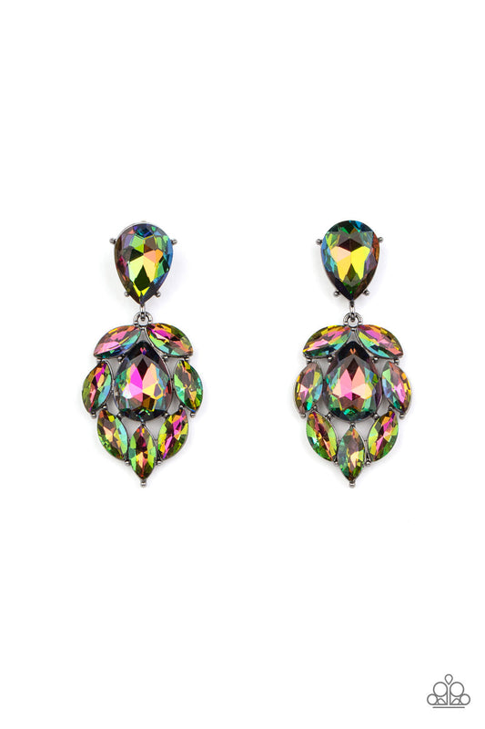 Paparazzi Galactic Go-Getter - Multi Oil Spill Earrings - Life Of The Party - February 2022