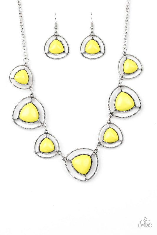 Paparazzi Make A Point - Yellow Necklace