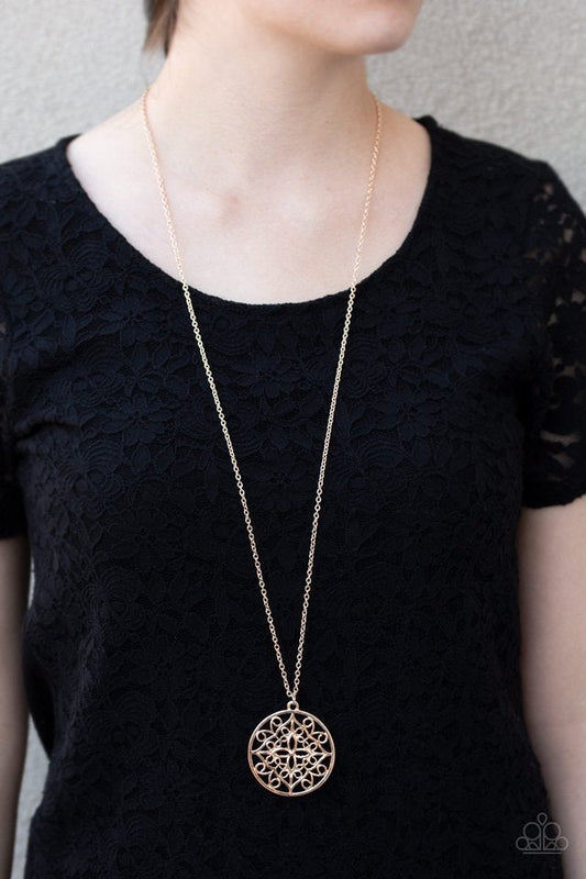 Paparazzi Mandala Melody - Rose Gold Necklace