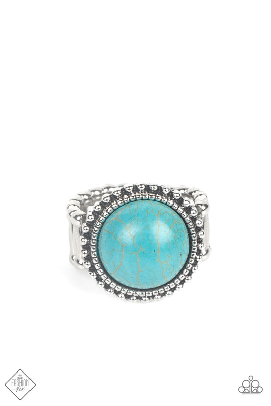 Paparazzi Mesa Mecca - Blue Ring - Fashion Fix - June 2022