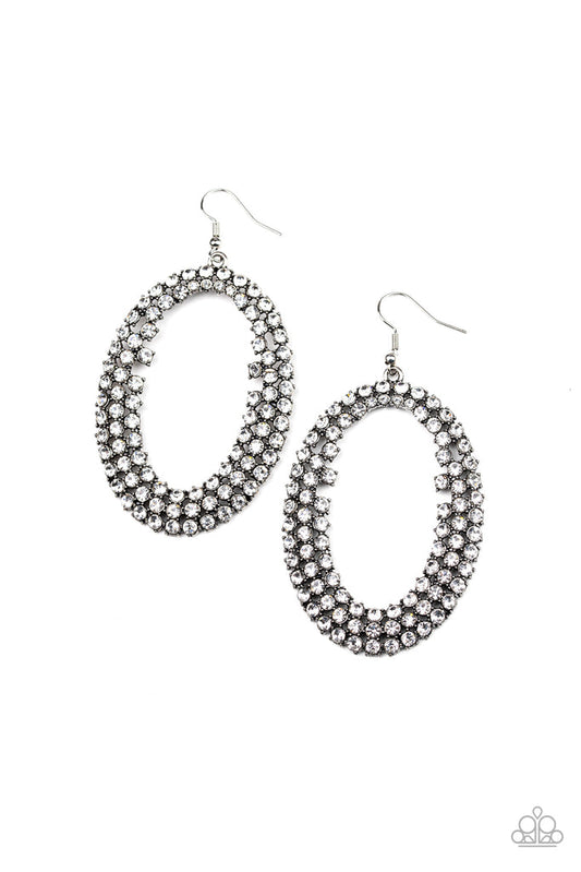 Paparazzi Radical Razzle - White Earrings - Life Of The Party - June 2020