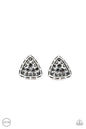 Paparazzi Rebel Rapture - Black Clip-On Earrings