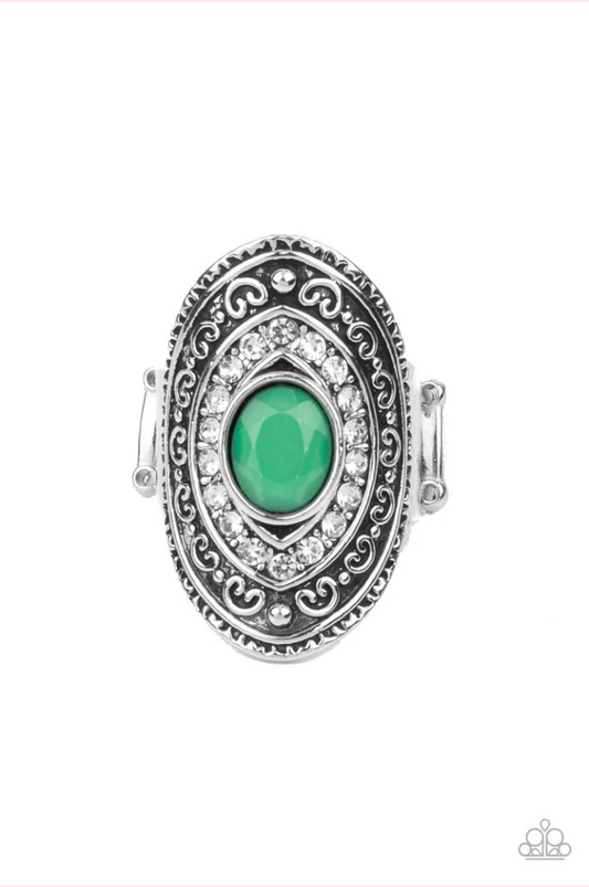 Paparazzi Entrancing Enchantment - Green Ring - Fashion Fix Exclusive