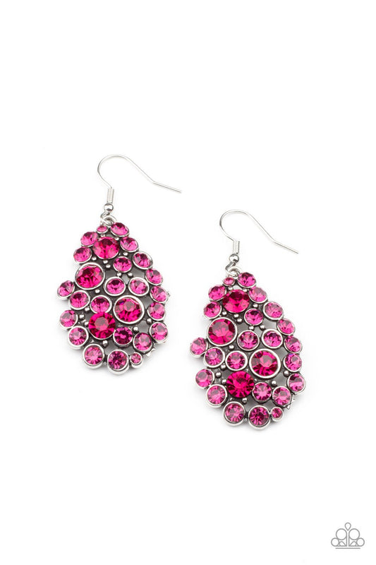 Paparazzi Smolder Effect - Pink Earrings