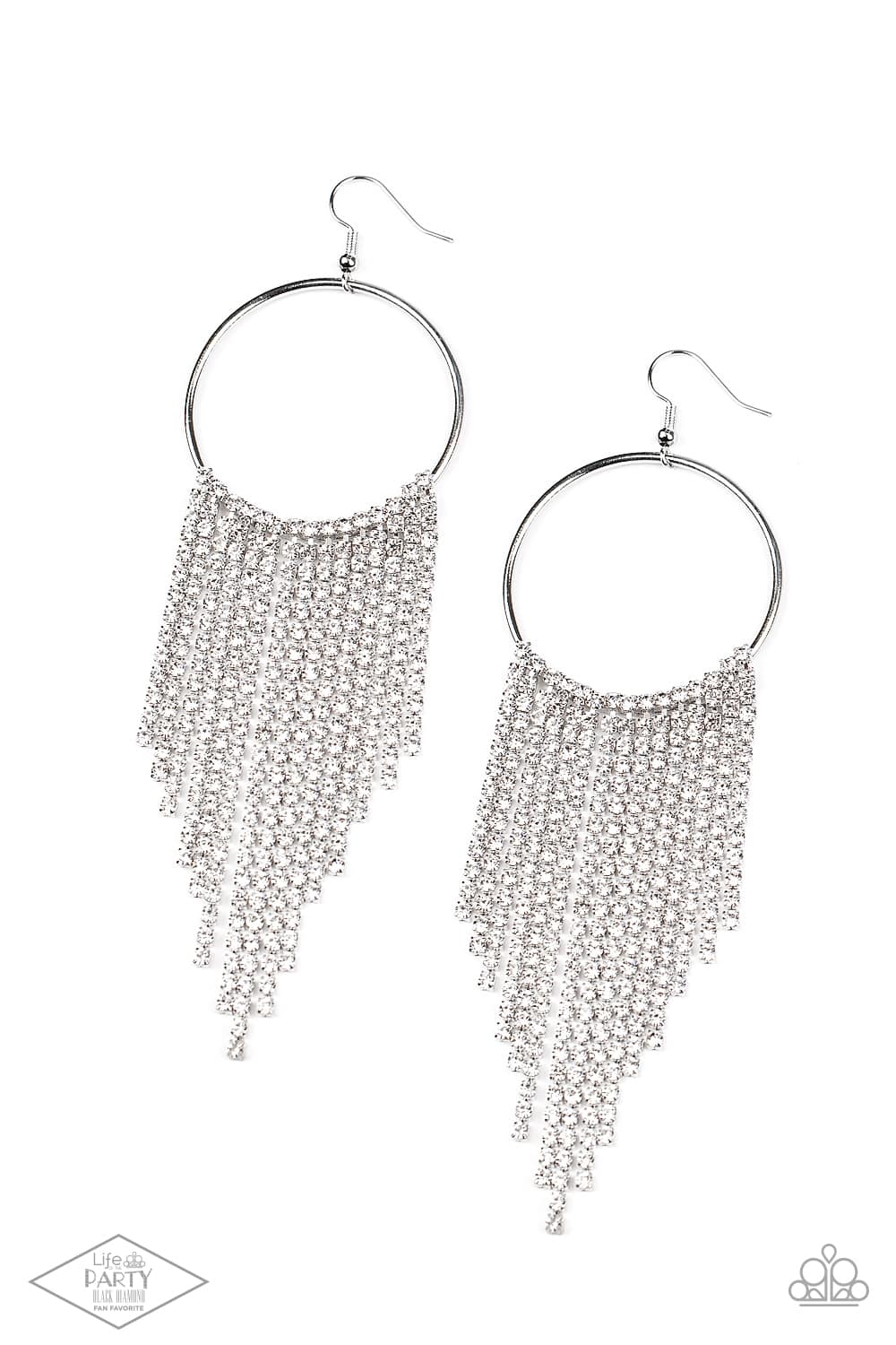 Paparazzi Streamlined Shimmer - White Earrings