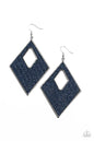 Paparazzi Woven Wanderer - Blue Earrings