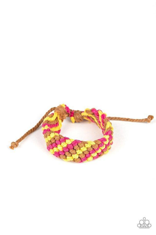 Paparazzi WEAVE No Trace - Pink Multi Urban Bracelet