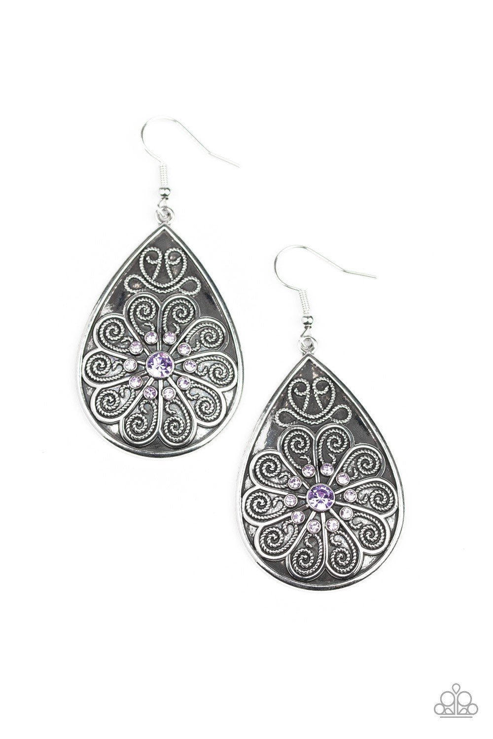 Paparazzi Banquet Bling - Purple Earrings