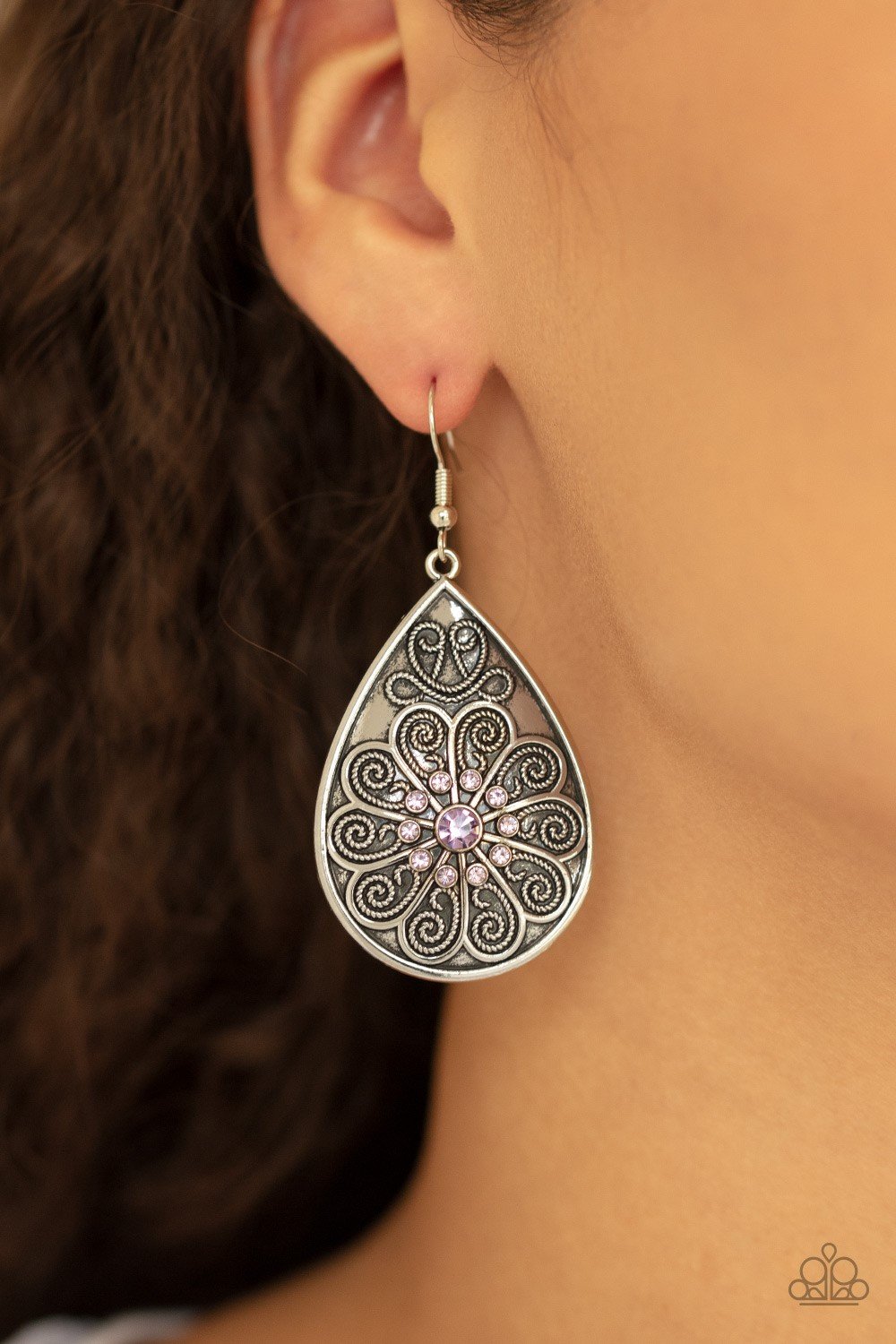 Paparazzi Banquet Bling - Purple Earrings